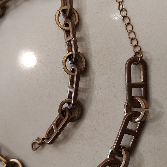 Link Necklace Gold Plated Chain 17" With Extender - Picture 5 of 7